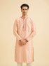 Manyavar Peach Elegance Kurta Pajama