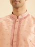 Manyavar Peach Elegance Kurta Pajama
