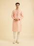 Manyavar Peach Elegance Kurta Pajama