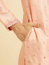 Manyavar Peach Elegance Kurta Pajama