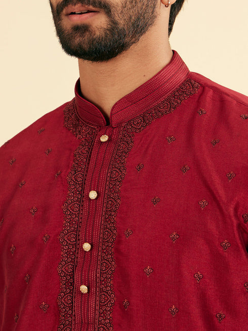 Manyavar Radiant Red Kurta Pajama