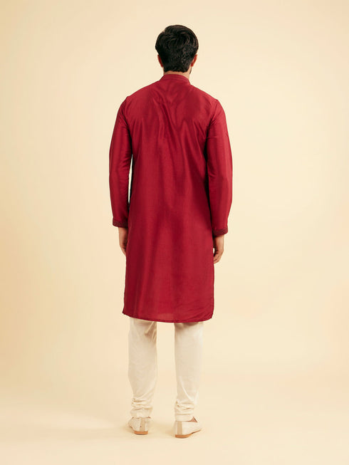 Manyavar Radiant Red Kurta Pajama