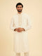 Manyavar Radiant Cream Kurta Pajama