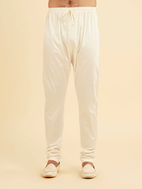 Manyavar Radiant Cream Kurta Pajama