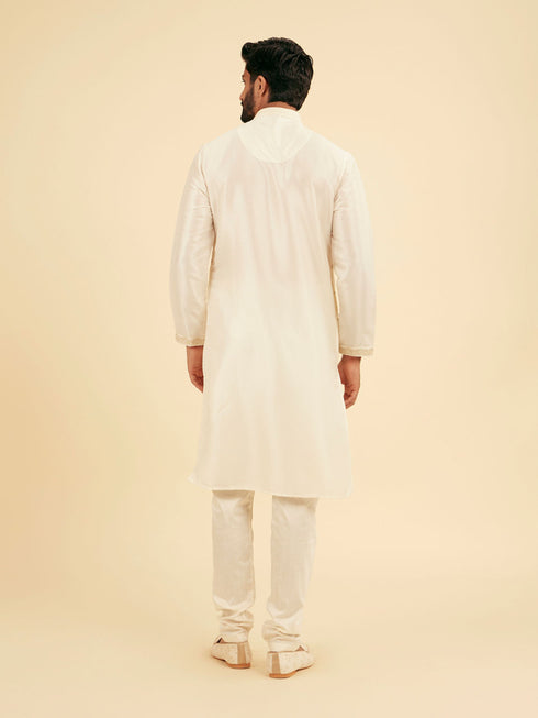 Manyavar Radiant Cream Kurta Pajama