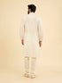 Manyavar Radiant Cream Kurta Pajama