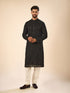 Manyavar Elegant Black Georgette Kurta Churidar