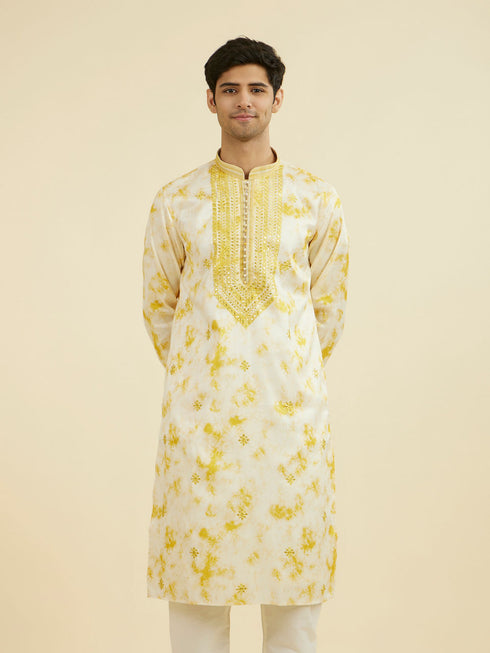 Manyavar Radiant Yellow Kurta Pajama