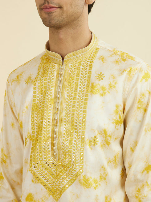 Manyavar Radiant Yellow Kurta Pajama