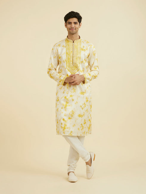 Manyavar Radiant Yellow Kurta Pajama