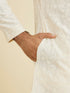 Manyavar Ethereal Cream Kurta Dhoti Set