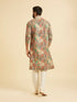 Manyavar Beige Festive Elegance Kurta Pajama