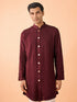 Manyavar Intricate Wine Kurta Pajama Set