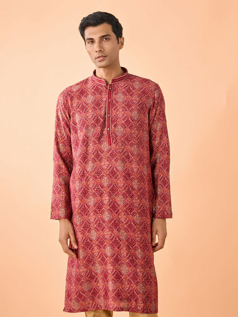 Manyavar Marvelous Maroon Kurta Pajama