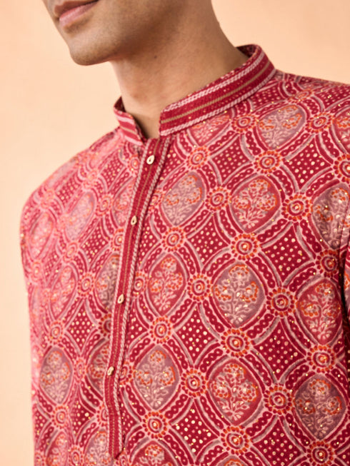 Manyavar Marvelous Maroon Kurta Pajama