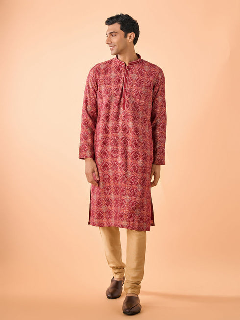Manyavar Marvelous Maroon Kurta Pajama