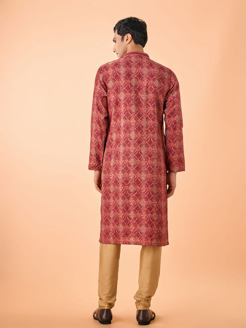 Manyavar Marvelous Maroon Kurta Pajama