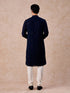 Manyavar Dark Blue Georgette Kurta Pajama