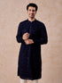 Manyavar Dark Blue Georgette Kurta Pajama