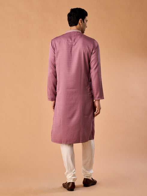 Manyavar Dusty Pink Charm Kurta Pajama