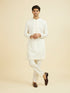 Manyavar Cream Elegance Kurta Pant