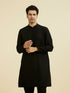 Manyavar Elegant Black Ensemble Kurta Churidar