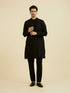Manyavar Elegant Black Ensemble Kurta Churidar