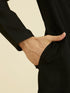 Manyavar Elegant Black Ensemble Kurta Churidar