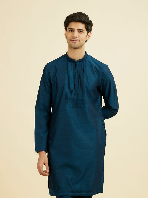 Manyavar Teal Blue Festive Kurta Pant