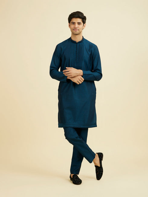 Manyavar Teal Blue Festive Kurta Pant