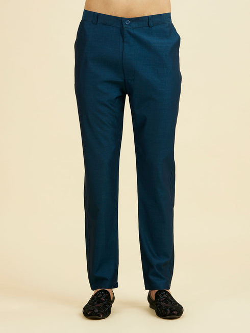 Manyavar Teal Blue Festive Kurta Pant