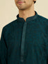 Manyavar Teal Green Georgette Kurta Churidar