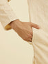 Manyavar Beige Georgette Ensemble Kurta Pant