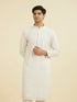 Manyavar Elegant Cream Kurta Churidar