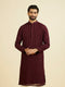Manyavar Elegant Wine Kurta Churidar