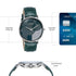 Sonata Poze By Sonata Quartz Analog Green Dial Green Leather Strap Watch For Men