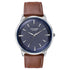 Sonata Poze Quartz Analog Blue Dial Leather Strap Watch For Men