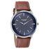 Sonata Poze Quartz Analog Blue Dial Leather Strap Watch For Men