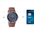 Sonata Poze Quartz Analog Blue Dial Leather Strap Watch For Men