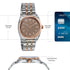 Sonata Poze Poze Quartz Analog Brown Dial Two Toned Metal Strap Watch For Men