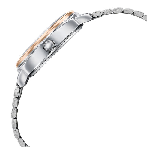 Sonata Poze Quartz Analog Silver Dial Silver Colour Stainless Steel Strap Watch For Women