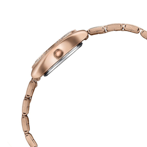 Sonata Poze By Sonata Quartz Analog Mother of Pearl Dial Rose Gold Metal Strap Watch For Women
