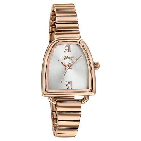 Sonata Poze By Sonata Quartz Analog Silver Dial Rose Gold Metal Strap Watch For Women