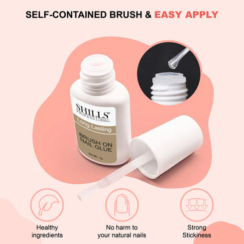 Shills Professional Brush On Nail Glue 7g