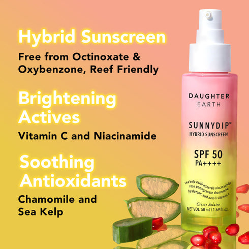 Daughter Earth SPF 50 Sunnydip Hybrid Sunscreen with Vitamin C + Sea Kelp
