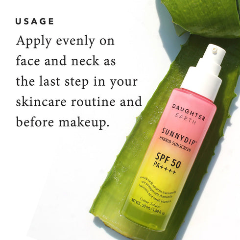 Daughter Earth SPF 50 Sunnydip Hybrid Sunscreen with Vitamin C + Sea Kelp