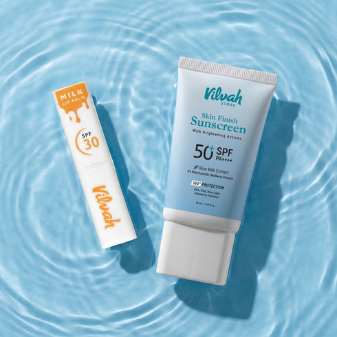 Vilvah's Sunscreen and Milk Lip Balm
