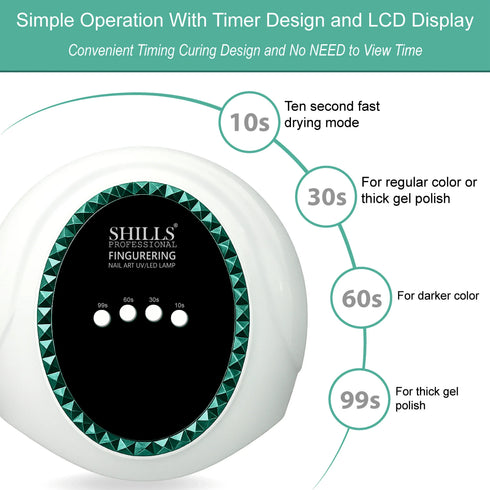Shills Professional Nail Dryers Fingering UV LED Nail Lamp