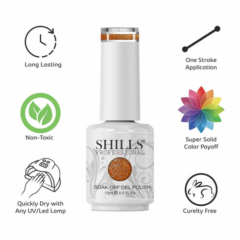 Shills Professional Shiny Glitter Gel Polish
