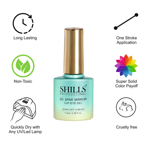 Shills Professional 5D Spar Mirror CAT EYE GEL POLISH